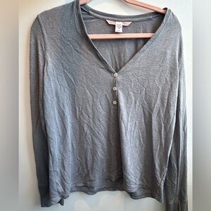 Victoria's Secret Gray V-Neck Blouse